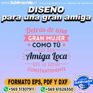 Un diseño detrás de una gran mujer para sublimar - EPS, PDF Y DXF