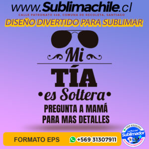 Un diseño divertido para tu tía para sublimar - EPS