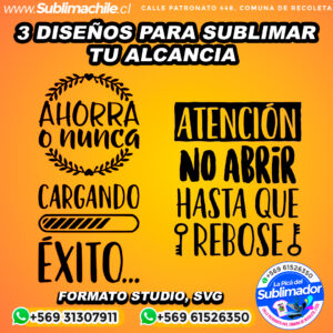 3 Diseños para tu alcancía para sublimar - STUDIO Y SVG