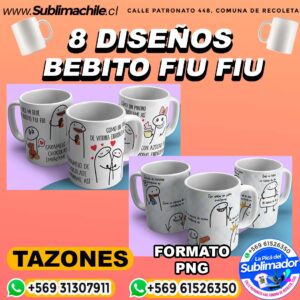 8 Diseños del Bebito Fiu Fiu para Sublimar en Tazones - PNG