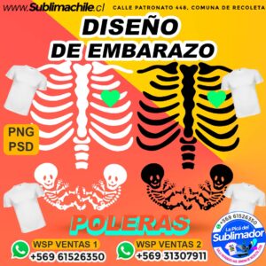 Diseño Editable de Embarazo para Sublimar - PSD y PNG