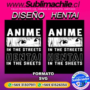 Diseño Sobre el Hentai para Sublimar - SVG