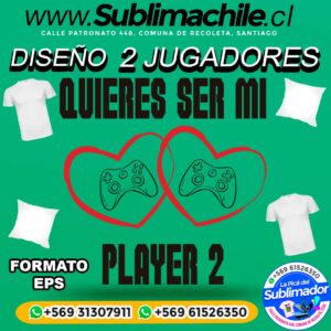 Diseño de 2 jugadores para Sublimar Poleras y Cojines Editable en CDR - EPS