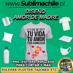 Diseño de Amor de una Madre para Sublimar - PNG, DXF, EPS, PDF y SVG