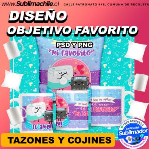Diseño de Cámara Amorosa para Sublimar en Tazones y Cojines - PSD y PNG