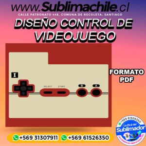 Diseño de Control de Videojuegos paras Sublimar Cojines Editable en CDR - PDF