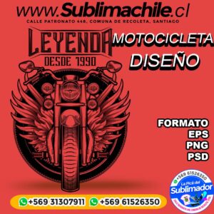 Diseño de Motocicleta para Sublimar Editable - EPS, PNG y PSD