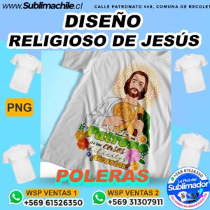 Diseño de Religioso para Sublimar en Poleras - PNG