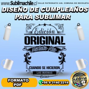 Diseño de cumpleaños para sublimar - PDF