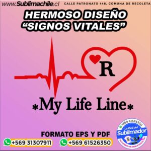Hermoso diseño de Signos vitales para sublimar - EPS Y PDF