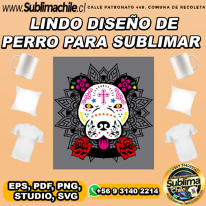 Hermoso diseño de perrito para sublimar - EPS, PDF, PNG, STUDIO, SVG