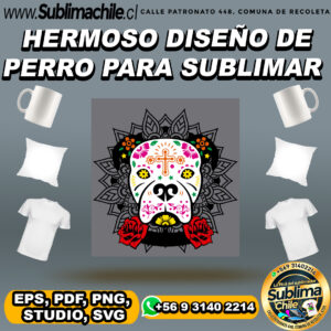 Hermoso diseño de perro para sublimar - EPS, PDF, PNG, STUDIO, SVG
