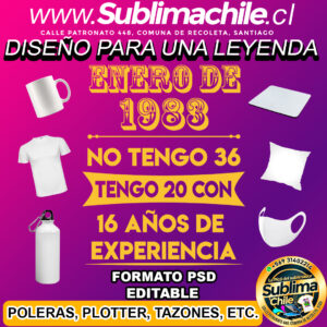 Increible diseño de "una leyenda" para sublimar - PSD, EDITABLE