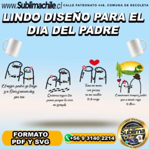 Lindo diseño para el dia del padre para sublimar - PDF Y SVG