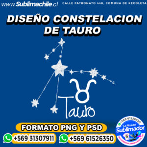 Un diseño de la constelación de tauro para sublimar -  PSD Y PNG