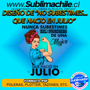 Un diseño para las mujeres nacidas en julio para sublimar - PDF