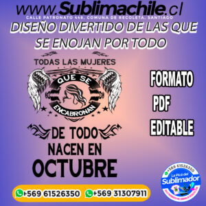 Un divertido diseño de "las que se enojan por todo" para sublimar - PDF, EDITABLE