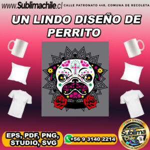 Un lindo diseño de perrito para sublimar - EPS, PDF, PNG, STUDIO, SVG