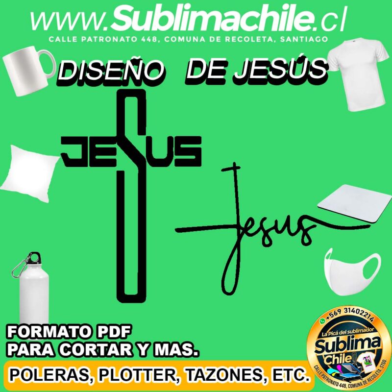 2 Disenos de Jesus para Sublimar editable en CDR PDF