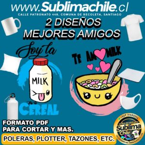 2 Diseños de Mejores Amigos Editable en CDR- PDF