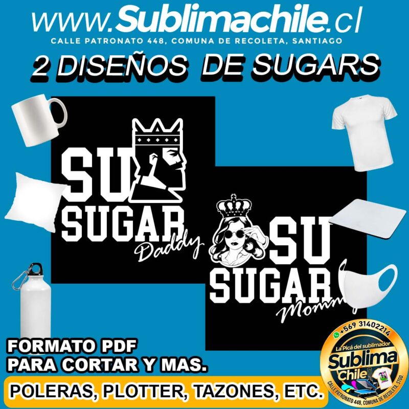 2 Disenos de Sugar para Sublimar Editable en CDR PDF