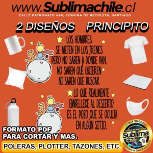 2 Diseños del Principito para Sublimar - EPS Editable en CDR