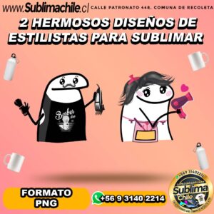 2 Hermosos diseños de estilistas para sublimar - PNG