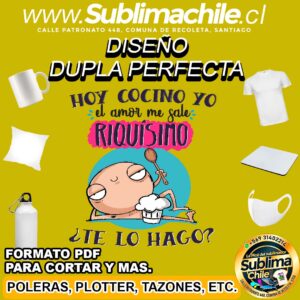 Diseño Cocino Rico para Sublimar editable en CDR - PDF