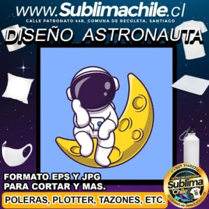 Diseño de Astronauta para Sublimar Editable - EPS y JPG
