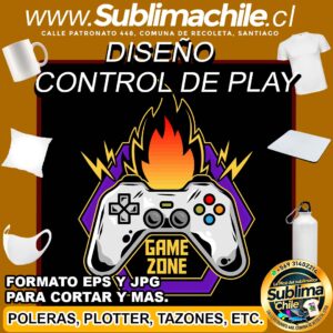 Diseño de Control de Play para Sublimar - JPG y EPS