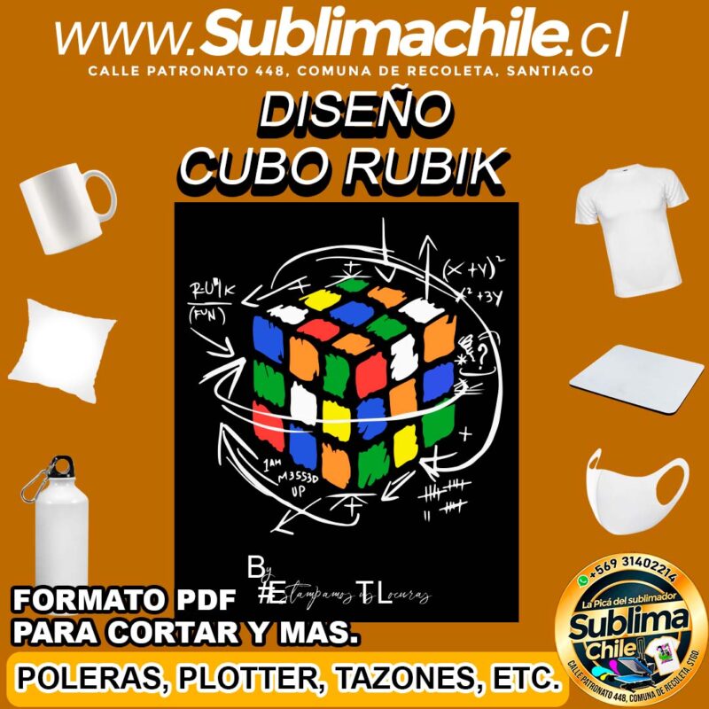 Diseno de Cubo Rubik para Sublimar Editable en CDR PDF