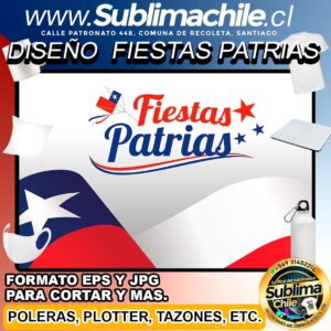 Diseño de Fiestas Patrias Editable en CDR para Sublimar - JPG y EPS