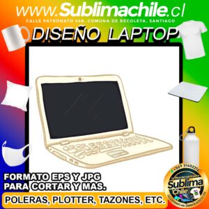 Diseño de Laptop para Sublimar - JPG y EPS