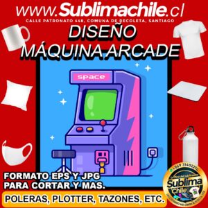 Diseño de Máquina de Arcade para Sublimar - EPS y JPG