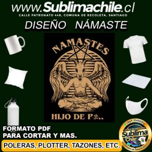 Diseño de Námaste para Sublimar Editable en CDR - PDF