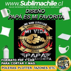 Diseño de Papá para Sublimar Editable - PDF y CDR