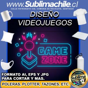 Diseño de Videojuego para Sublimar - AI, JPG y EPS