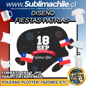 Diseño de las Fiestas Patrias Editable en CDR para Sublimar - EPS y JPG