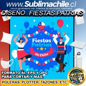 Diseño de las Fiestas Patrias para Sublimar y Editar en CDR - AI, EPS y JPG