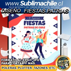 Diseño de las Fiestas Patrias para Sublimar y Editar en CDR - JPG, EPS y AI