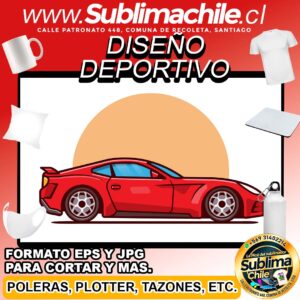 Diseño de un Deportivo para Sublimar editable en CDR - JPG y EPS