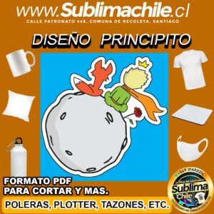 Diseño del Principito para Sublimar editable en CDR - PDF