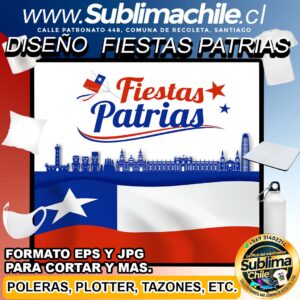 Diseño editable en CDR de las Fiestas Patrias para Sublimar - JPG y EPS