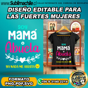 Diseño editable para las mujeres fuertes para sublimar poleras - PNG, PDF, SVG