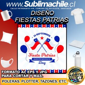 Diseños de las Fiestas Patrias para Sublimar editable en CDR - AI, JPG y EPS
