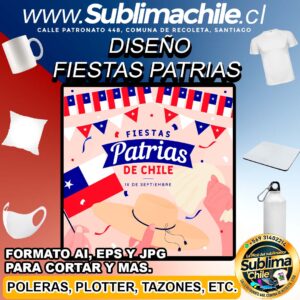 Diseños de las Fiestas Patrias para Sublimar editable en CDR - JPG, EPS y AI
