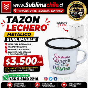 Tazón Lechero Enlozado Sublimable