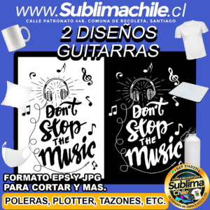 2 Diseños de Guitarra para Sublimar - JPG y EPS