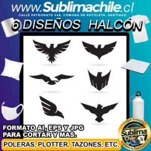 Diseños de Halcón para Sublimar - AI, JPG y EPS