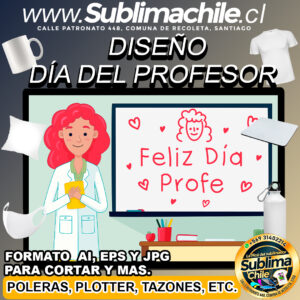 Diseño Día del Maestro para Sublimar - AI, JPG y EPS